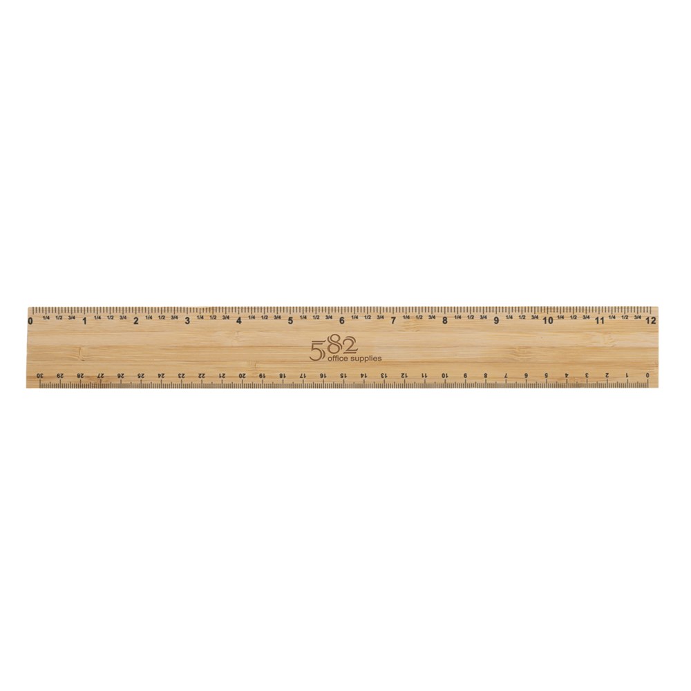 Timberson extra dickes 30cm doppelseitiges Bambuslineal