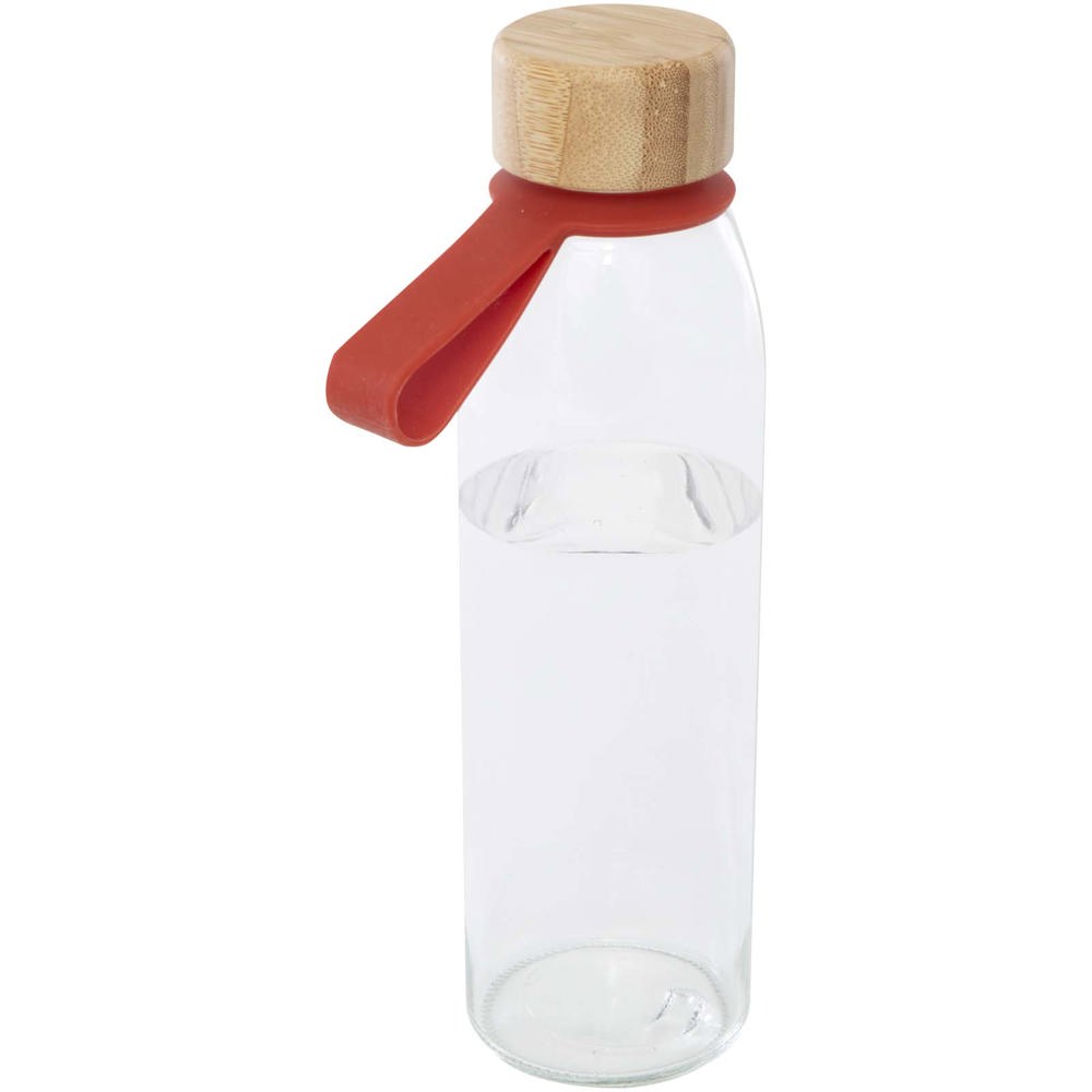 Porto 500 ml Glas-Flasche mit Silikongriff und Bambusdeckel 