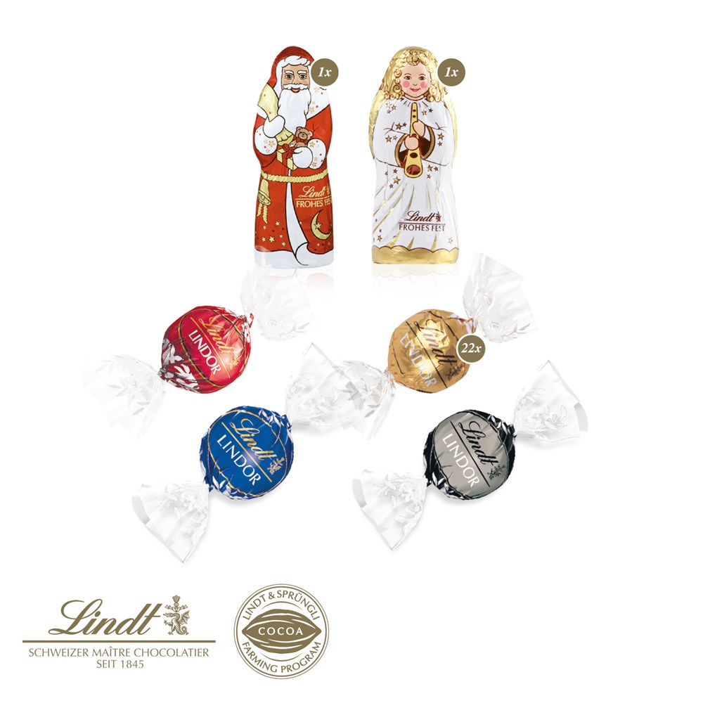 Adventskalender Lindt Lindor, Inlay aus 100% recyceltem Material