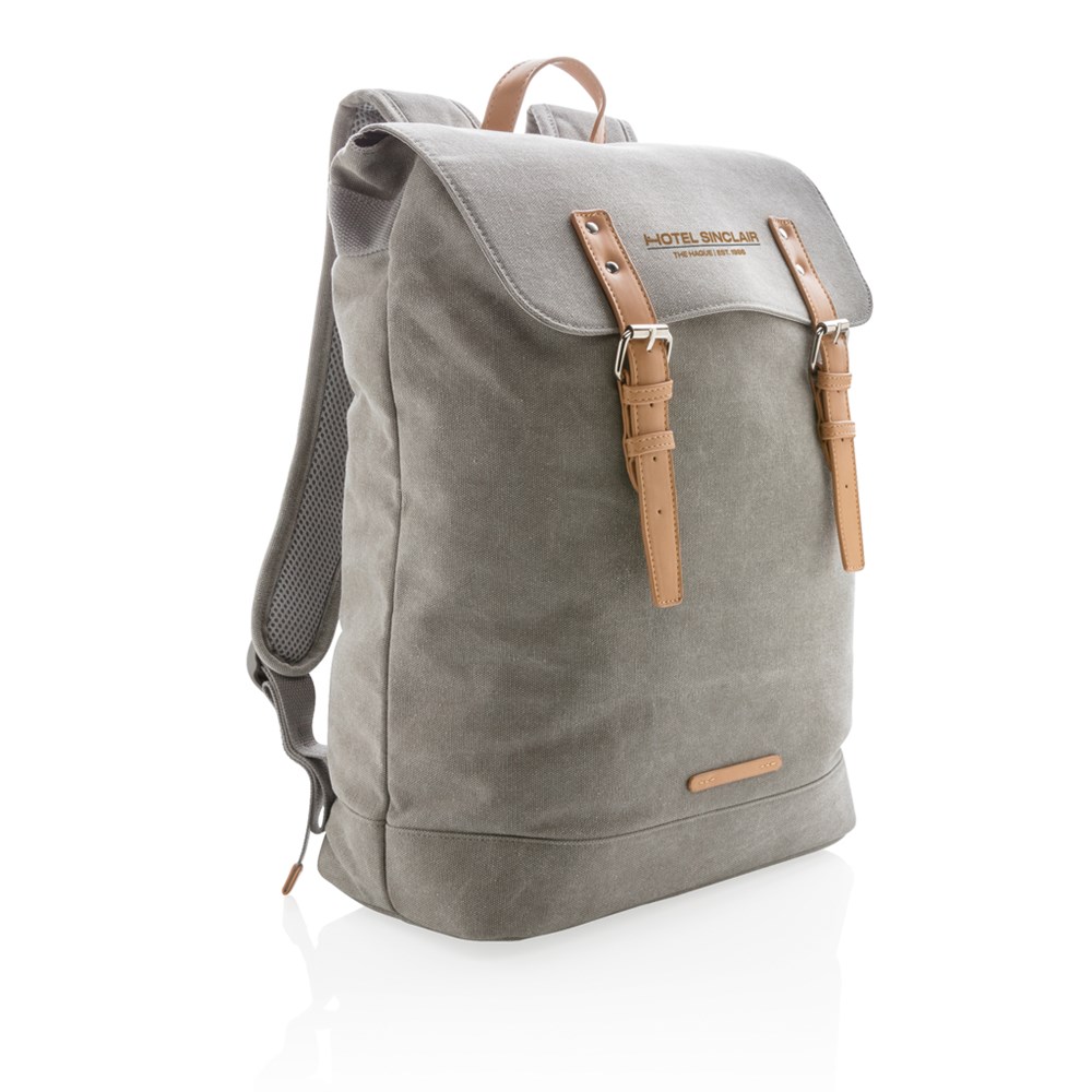 Canvas Laptop-Rucksack, PVC-frei