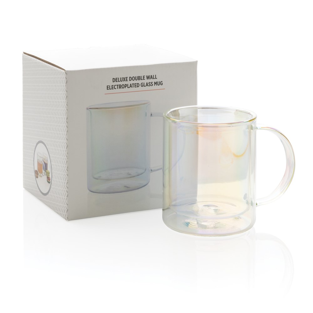 Doppelwandiger Deluxe-Becher aus galvanisiertem Glas