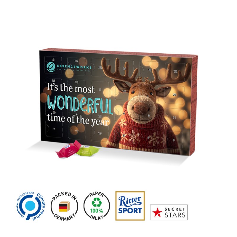 Adventskalender Eco L, Ritter SPORT Schokowürfel