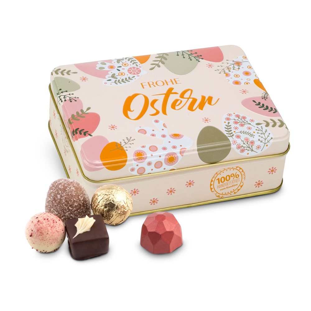 Frohe Ostern - Pralinendose mit 125 g