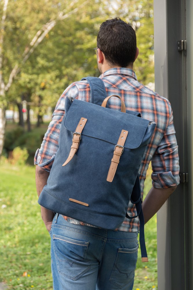 Canvas Laptop-Rucksack, PVC-frei