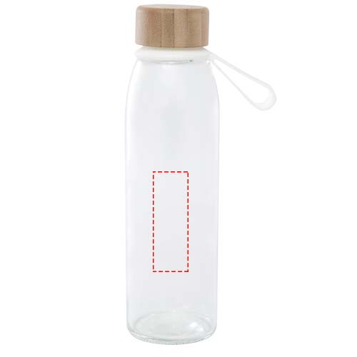 Porto 500 ml Glas-Flasche mit Silikongriff und Bambusdeckel 