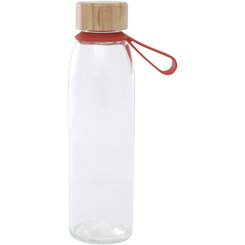 Porto 500 ml Glas-Flasche mit Silikongriff und Bambusdeckel 