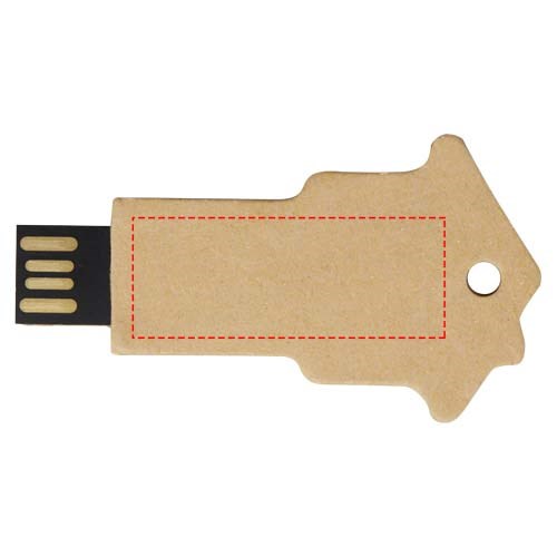 Haus USB-Stick 2.0 aus recyceltem Papier