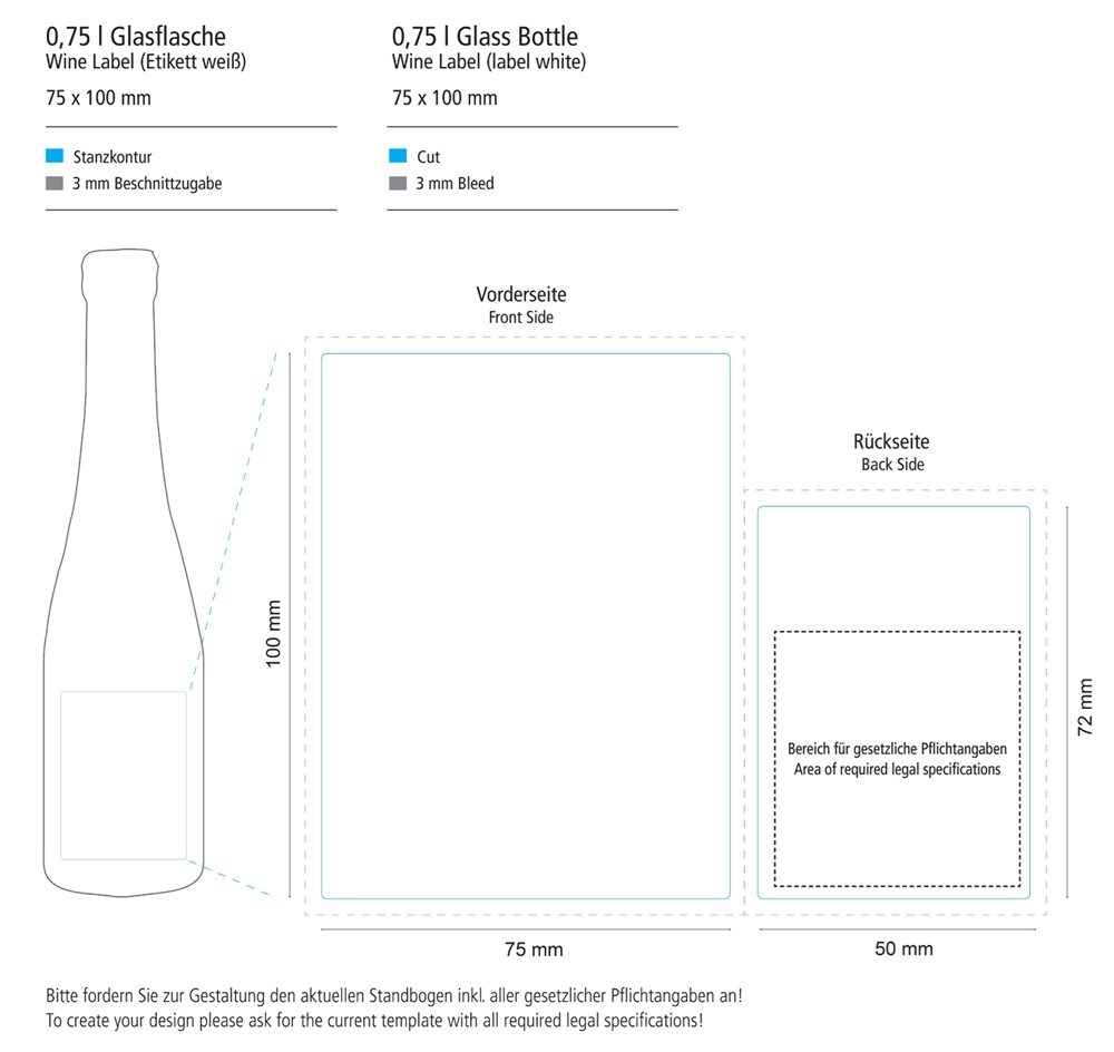 Secco frizzante, 0,75 l, Body Label