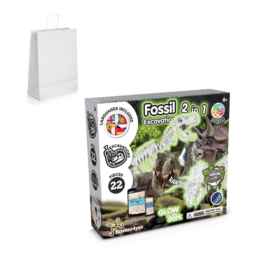 2 in 1 Fossil Excavation Kit II. Lernspiel lieferung inklusive einer kraftpapiertasche (90 g/m²)