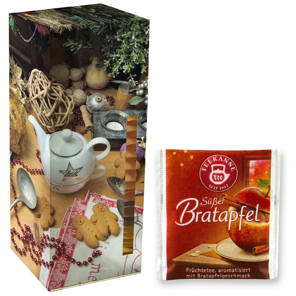 Beuteltee Bratapfel, 24 Stück, 60g, Faltschachtel Teetower