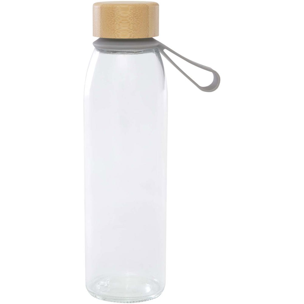 Porto 500 ml Glas-Flasche mit Silikongriff und Bambusdeckel 