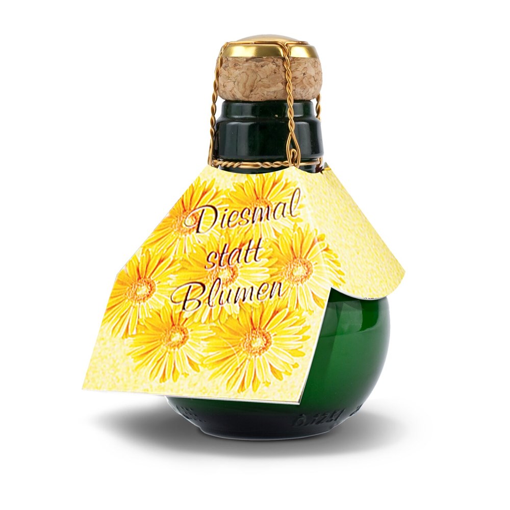 Kleinste Sektflasche der Welt! Diesmal statt Blumen - Ohne Geschenkkarton, 125 ml