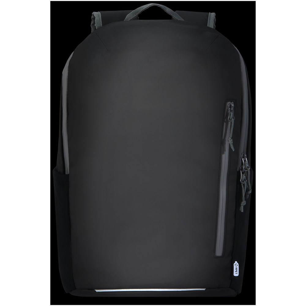 Aqua wasserabweisender 15" Laptop-Rucksack aus GRS Recyclingmaterial 21 L