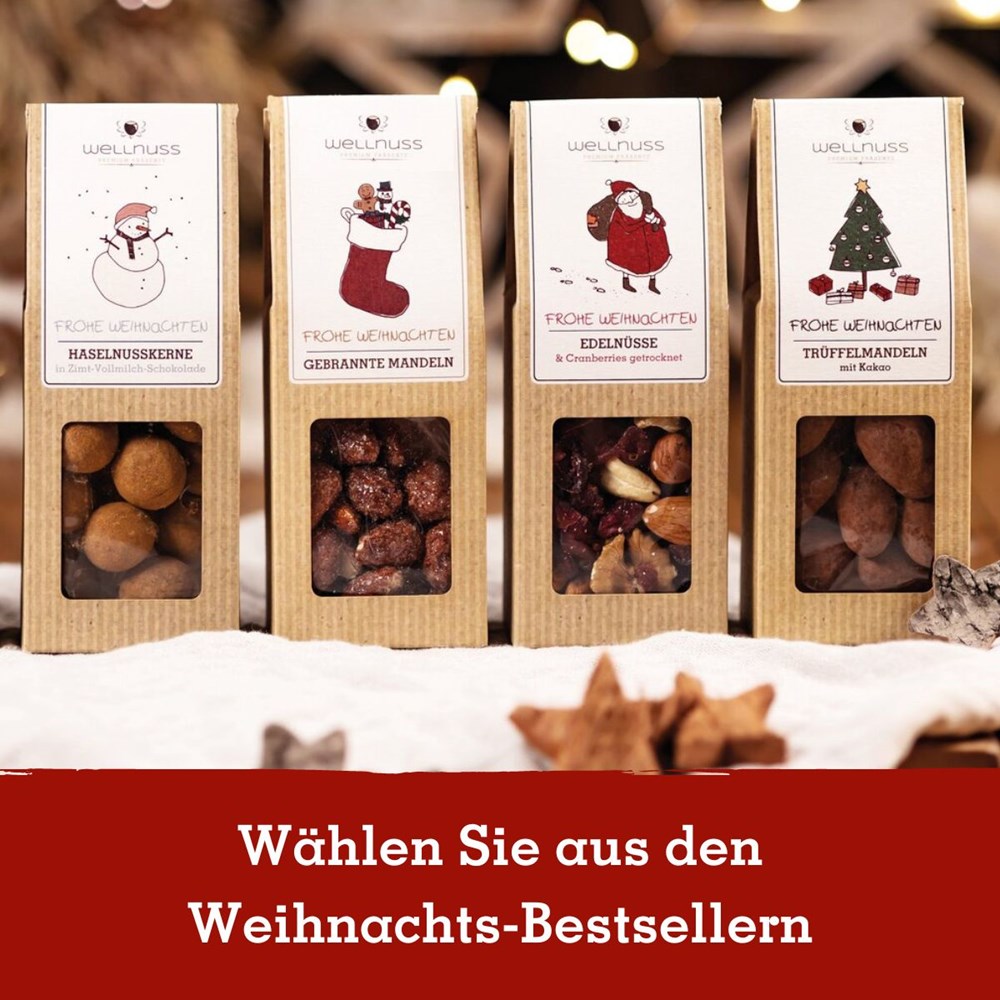 4 Weihnachts-Snacks im Geschenkkarton (versandfähig)