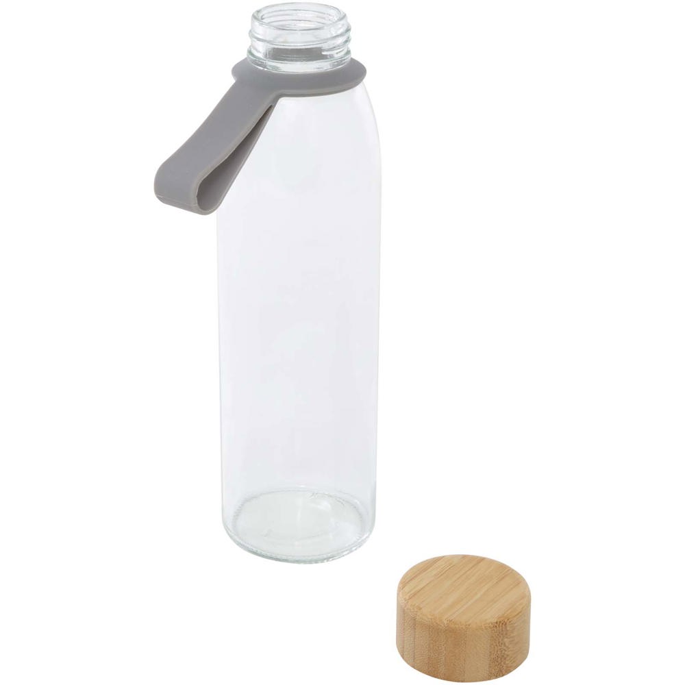 Porto 500 ml Glas-Flasche mit Silikongriff und Bambusdeckel 