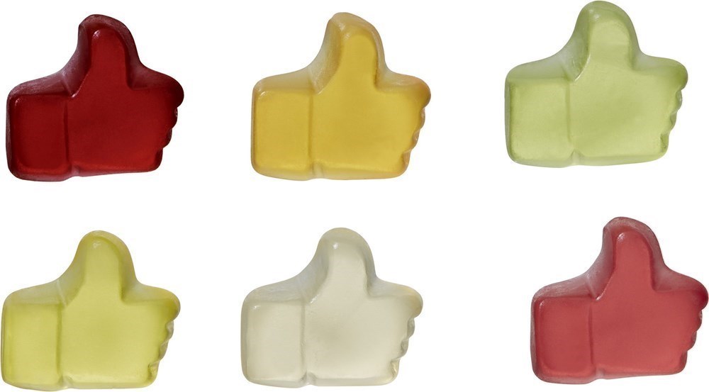 Fruchtgummi-Standardformen 20 g, Daumen hoch