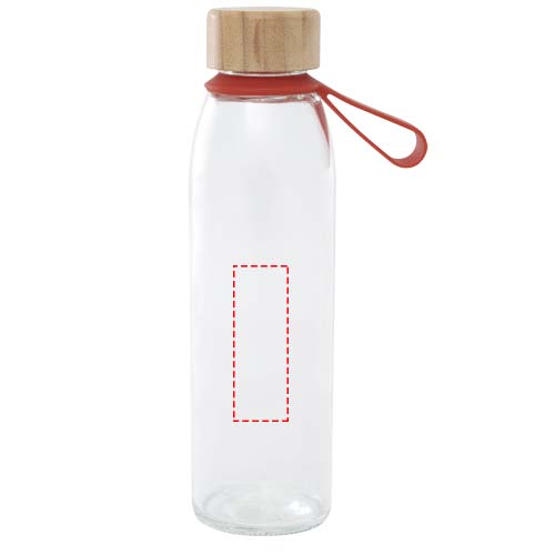 Porto 500 ml Glas-Flasche mit Silikongriff und Bambusdeckel 