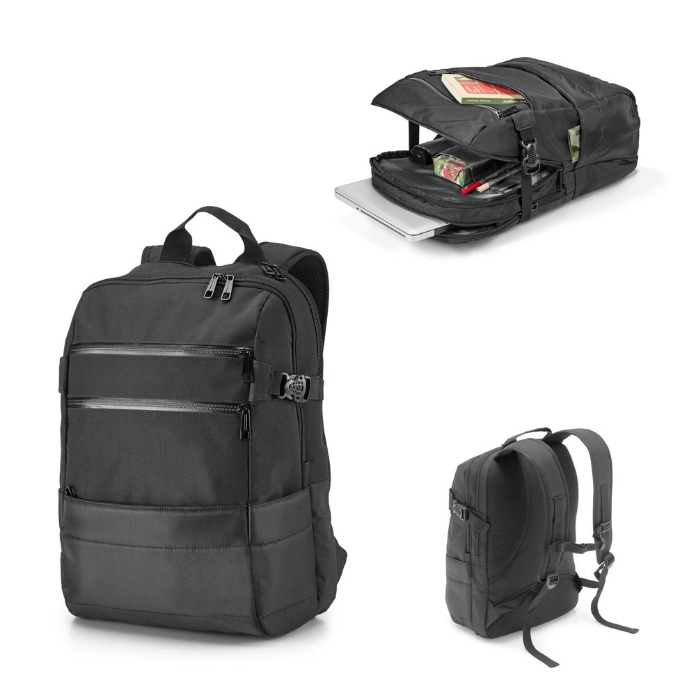 ZIPPERS BPACK. Laptop-Rucksack 15.6'' aus 840D und 300D-Jacquard