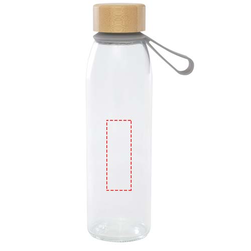 Porto 500 ml Glas-Flasche mit Silikongriff und Bambusdeckel 