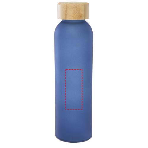 Lume 500 ml Flasche aus mattiertem Kalknatronglas mit Bambusdeckel  